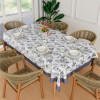 Dining Table Cover | 60x90 Inch | Cotton 6-Seater Table Cover | Kitchen Dining Table Cloths | Hotels-Restaurants Table Cover | Blue Rose American Slub 816 | DTC | Cream