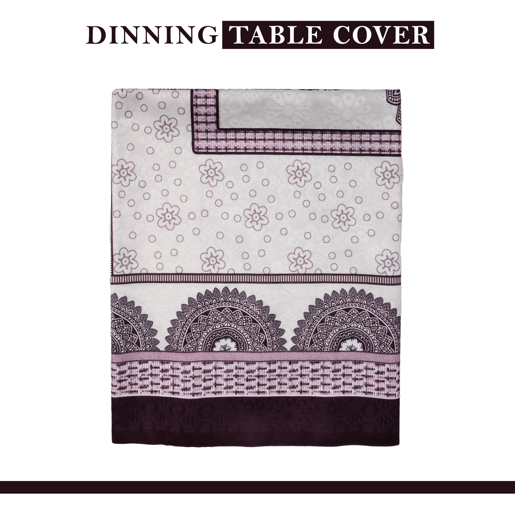Kuber Industries Dining Table Cover  60x90 Inch  Net 6-Seater Table Cover  Indoor  Outdoor Table Cloth  Hotels-Restaurants Table Cover  Mor Digital Print-837  DTC  Purple