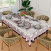 Dining Table Cover | 60x90 Inch | Net 6-Seater Table Cover | Indoor &amp; Outdoor Table Cloth | Hotels-Restaurants Table Cover | Mor Digital Print-837 | DTC | Purple