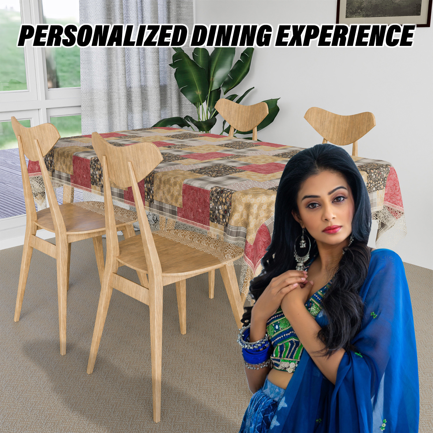 Kuber Industries Dining Table Cover  Kitchen Dining Tablecloth  4 Seater Center Table Cover  Dining Table Cover for Hall Dcor  Barik Flower Kitchen Tablecloth  45x70  Maroon