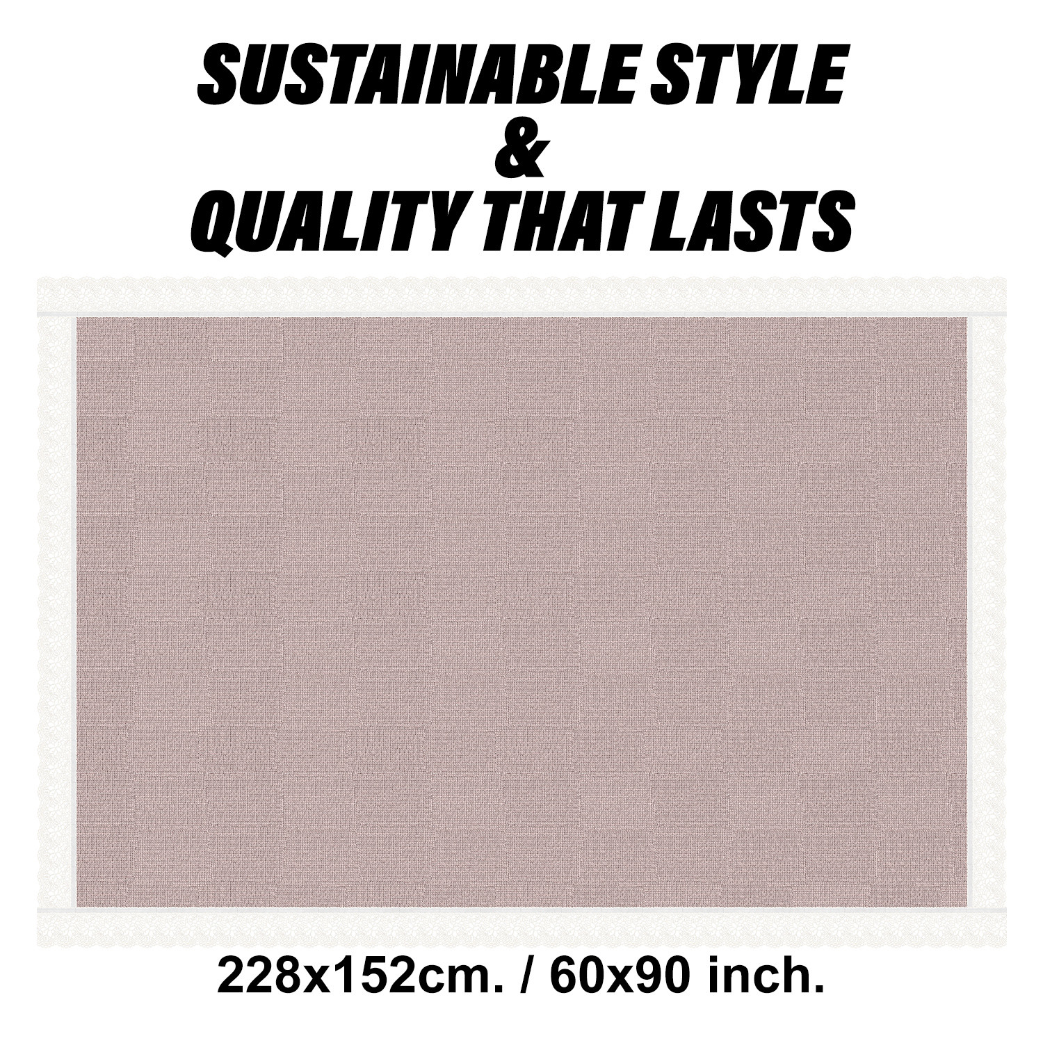Kuber Industries Dining Table Cover | Kitchen Dining Tablecloth | 6 Seater Dining Table Cover | Dining Table Cover for Hall Décor | Plain Texture Tablecloth | DTC | 60x90 | Beige