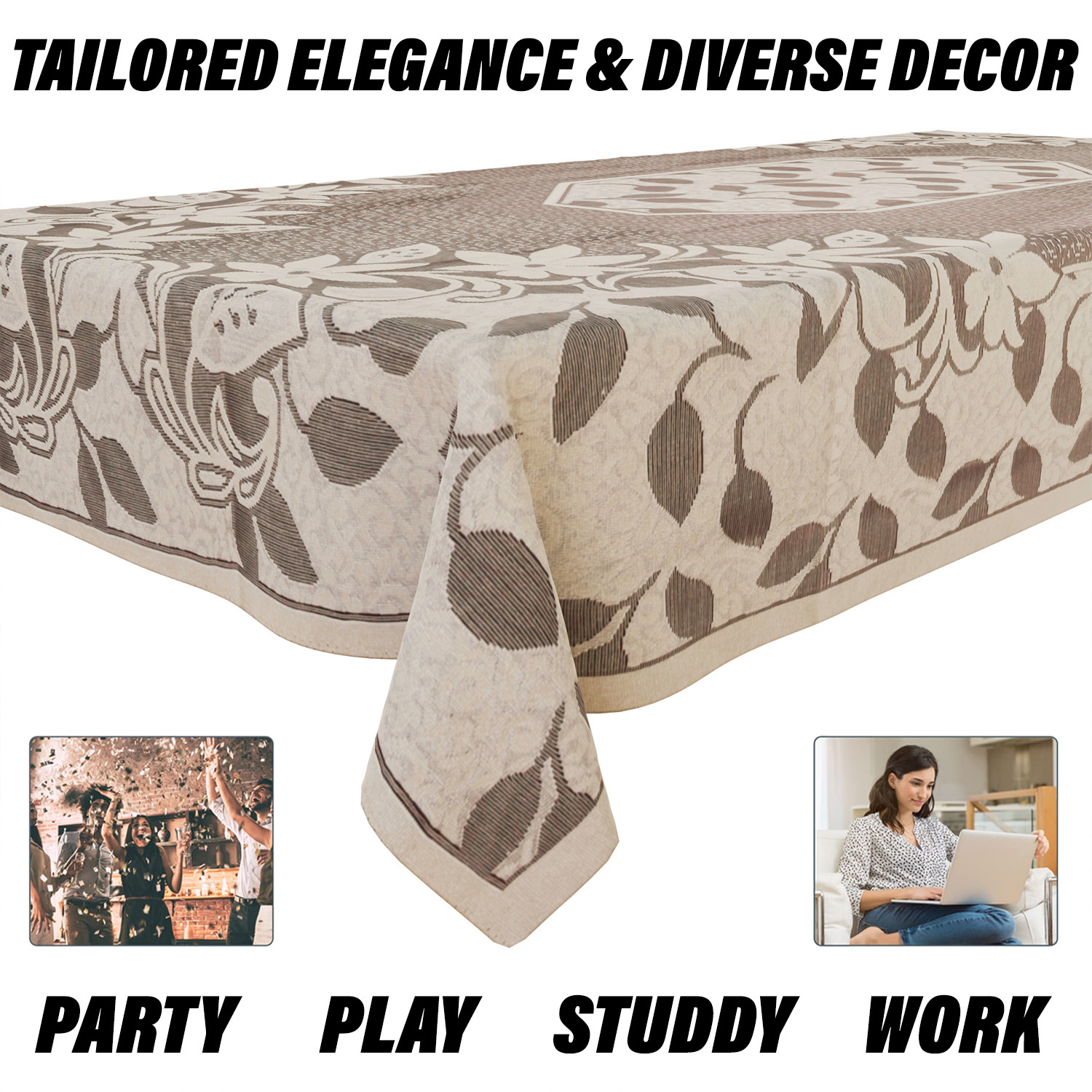 Kuber Industries Dining Table Cover  Net Table Cloth Cover  6 Seater Table Cloth  Flower Table Cover  Table Protector  Table Cover for Dining Table  60x90 Inch  S21  Maroon