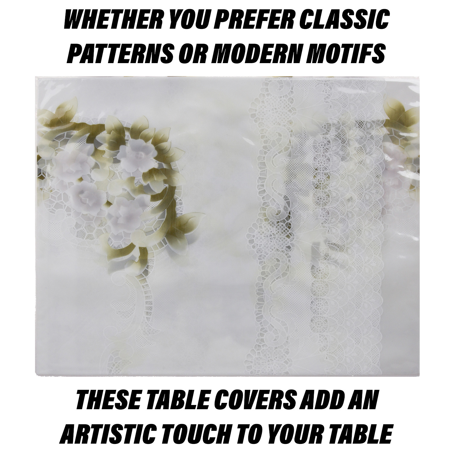 Kuber Industries Dining Table Cover  PVC Table Cloth Cover  6 Seater Table Cloth  Flower Almond Table Cover  Table Protector  Table Cover for Dining Table  60x90 Inch  Green