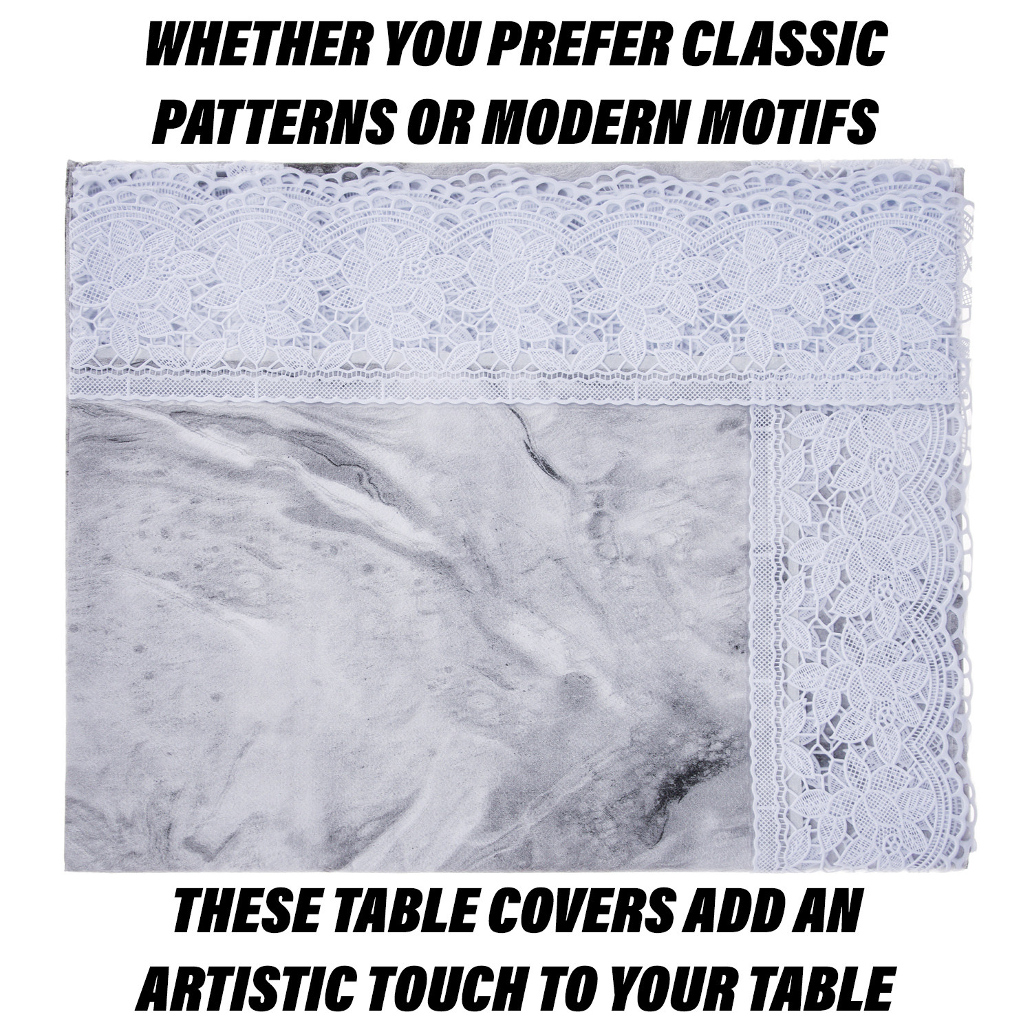 Kuber Industries Dining Table Cover | PVC Table Cloth Cover | 6 Seater Table Cloth | Marble Table Cover | Table Protector | Table Cover for Dining Table | 60x90 Inch | DTC | Gray