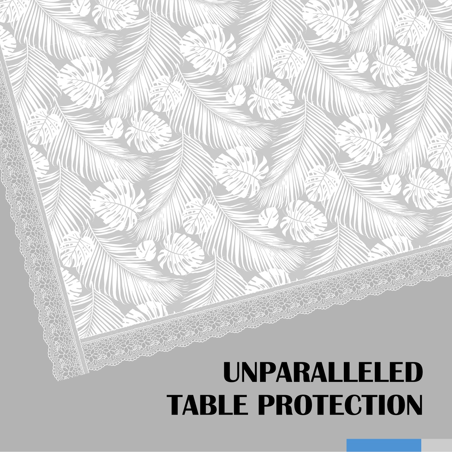 Kuber Industries Dining Table Cover  PVC Table Cloth Cover  6 Seater Table Cloth  Self Leaf Table Cover  Table Protector  Table Cover for Dining Table  60x90 Inch  DTC  White