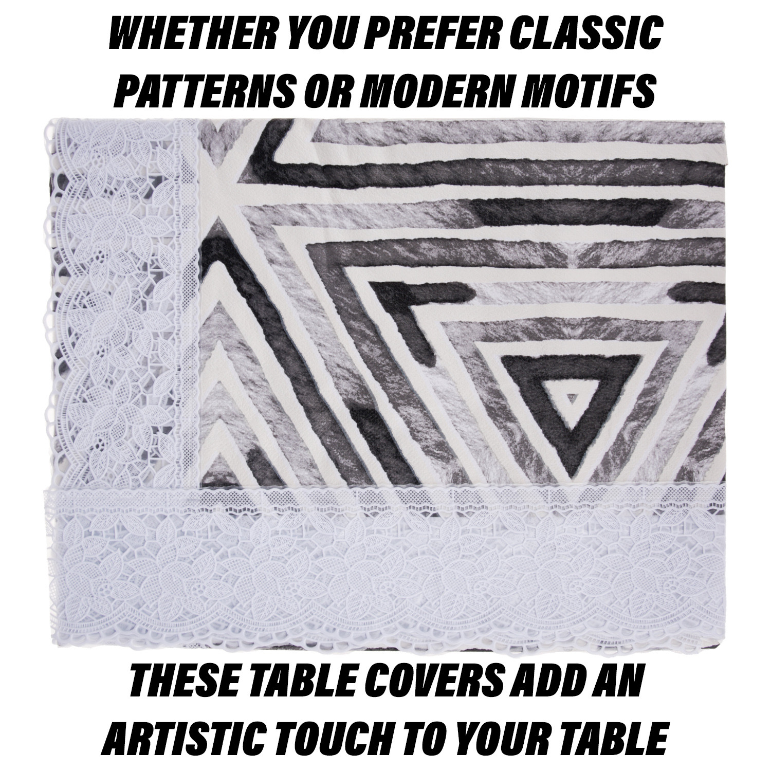 Kuber Industries Dining Table Cover | PVC Table Cloth Cover | 6 Seater Table Cloth | Triangle Table Cover | Table Protector | Table Cover for Dining Table | 60x90 Inch | DTC | Gray