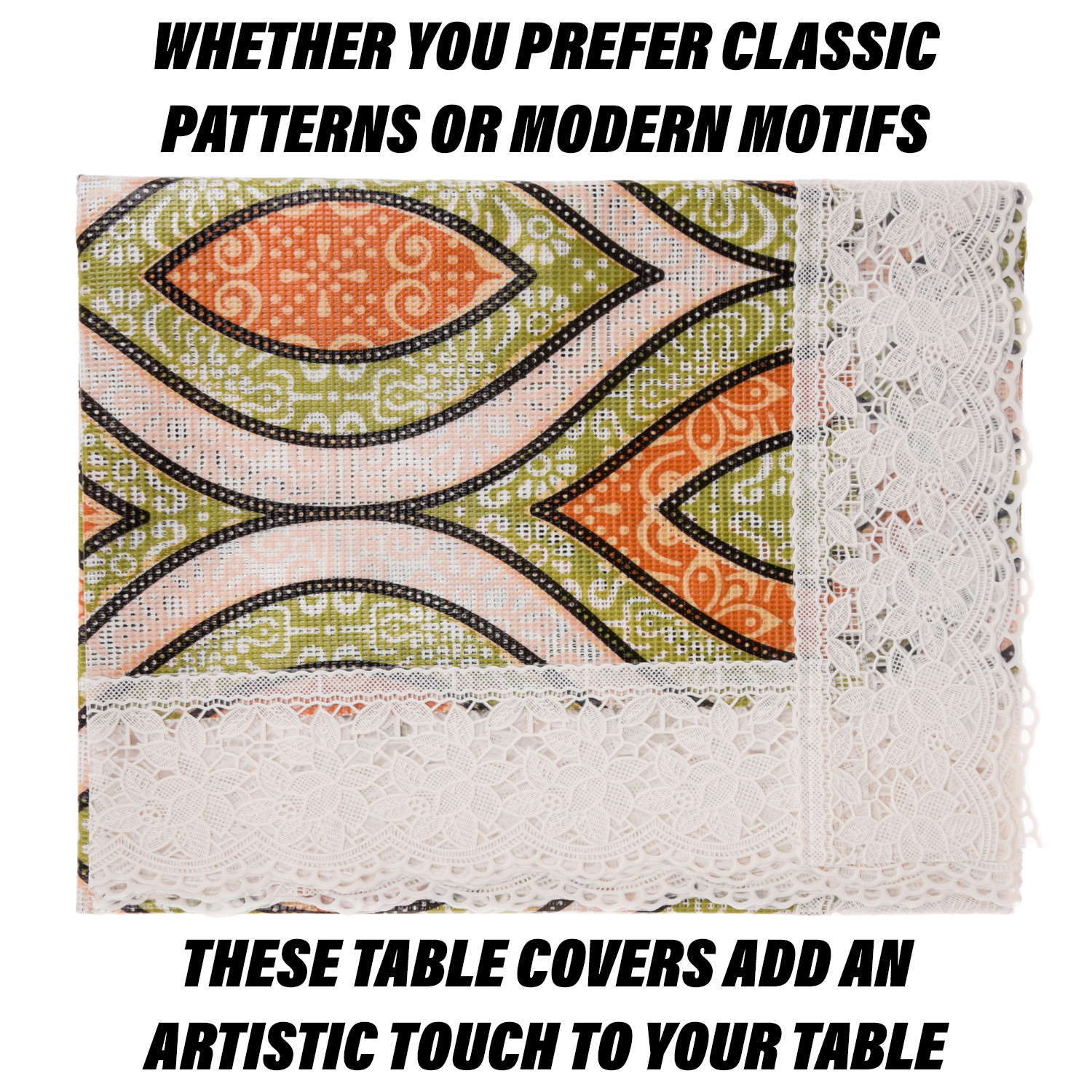 Kuber Industries Dining Table Cover | PVC Table Cloth Cover | 6 Seater Table Cloth | Zig Zag Gripper Table Cover | Table Protector | Table Cover for Dining Table | 60x90 Inch | DTC | Green