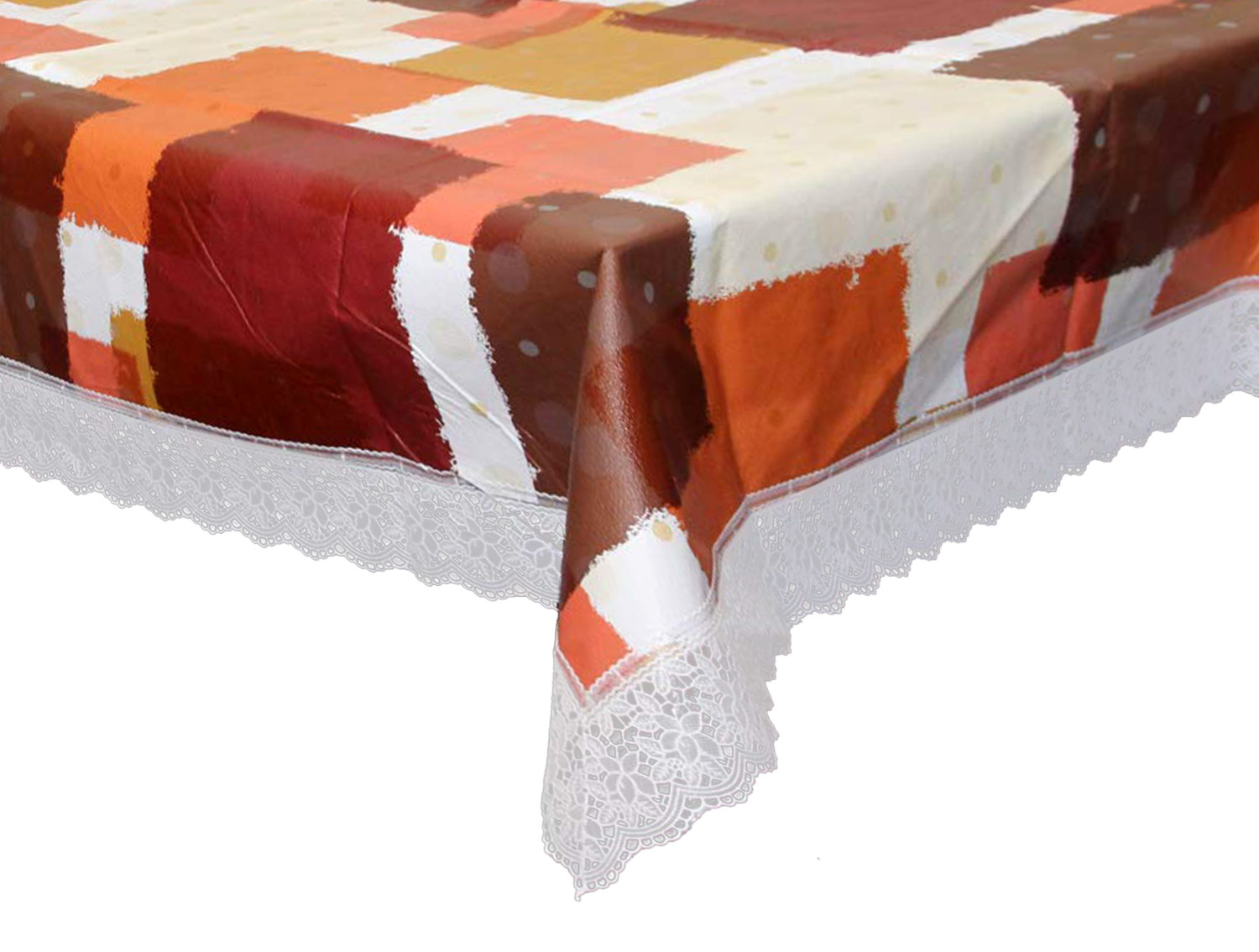 Kuber Industries Dining Table Cover Tablecloth Waterproof Protector 6 Seater With Checkered Design, 60 X 90 Inches Rectangle (Maroon)