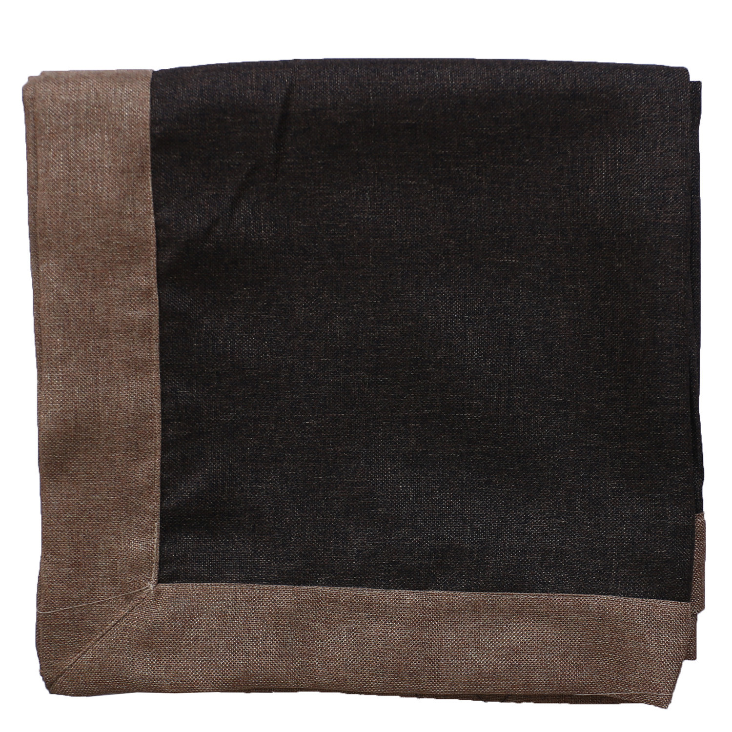 Kuber Industries Dining Table Cover|Jute Spill Proof Tablecloth|Kitchen Dinning Protector With Jutelace Border, 60X90 Inch (Brown)