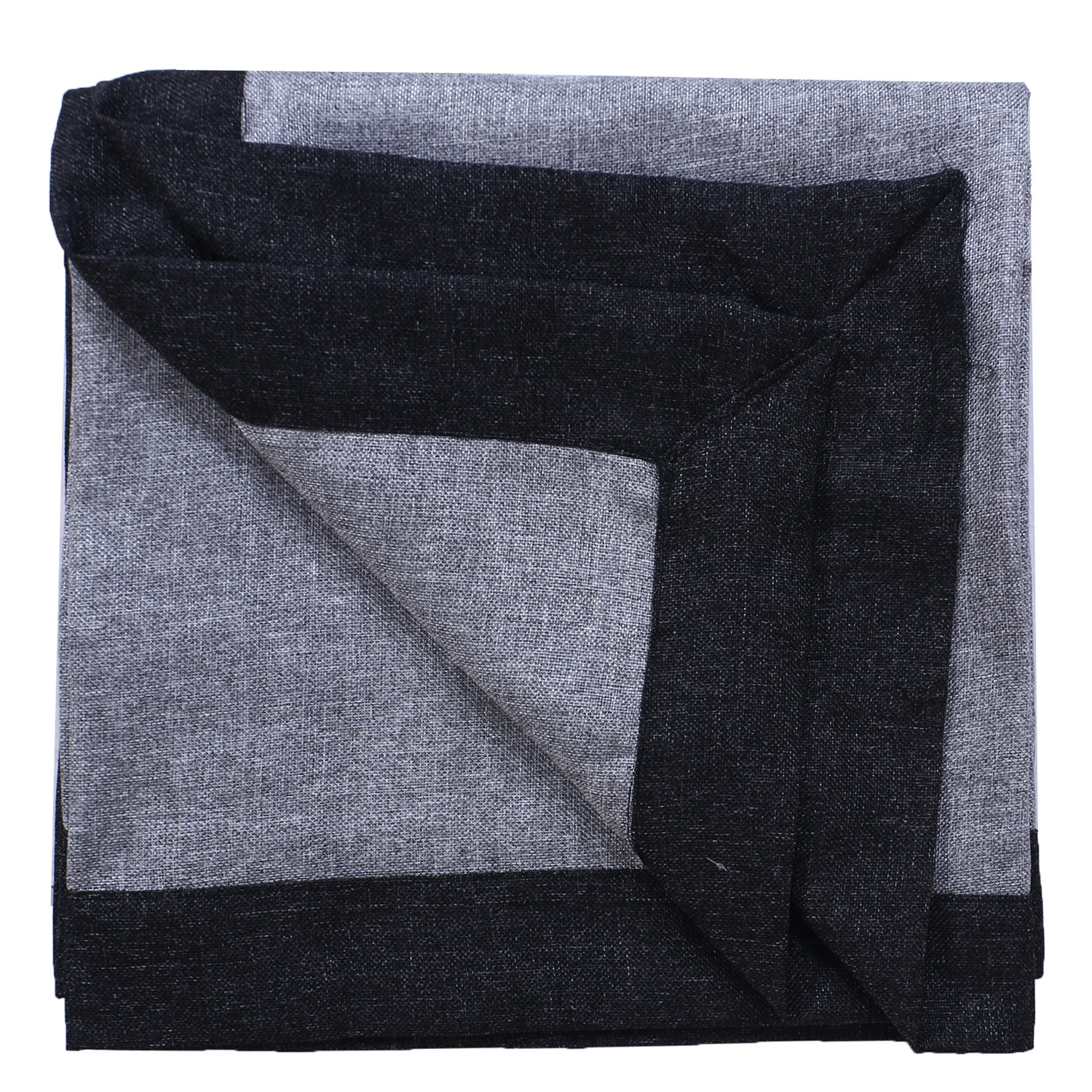 Kuber Industries Dining Table Cover|Jute Spill Proof Tablecloth|Kitchen Dinning Protector With Jutelace Border, 60X90 Inch (Gray)