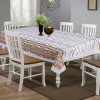 Kuber Industries Dining Table Cover|PVC Spill Proof Line Pattern Tablecloth|Kitchen Dinning Protector With Seamless Border, 60X90 Inch (Multicolor)