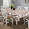 Kuber Industries Dining Table Cover|PVC Spill Proof Paisley Pattern Tablecloth|Kitchen Dinning Protector With Seamless Border, 60X90 Inch (Gold)