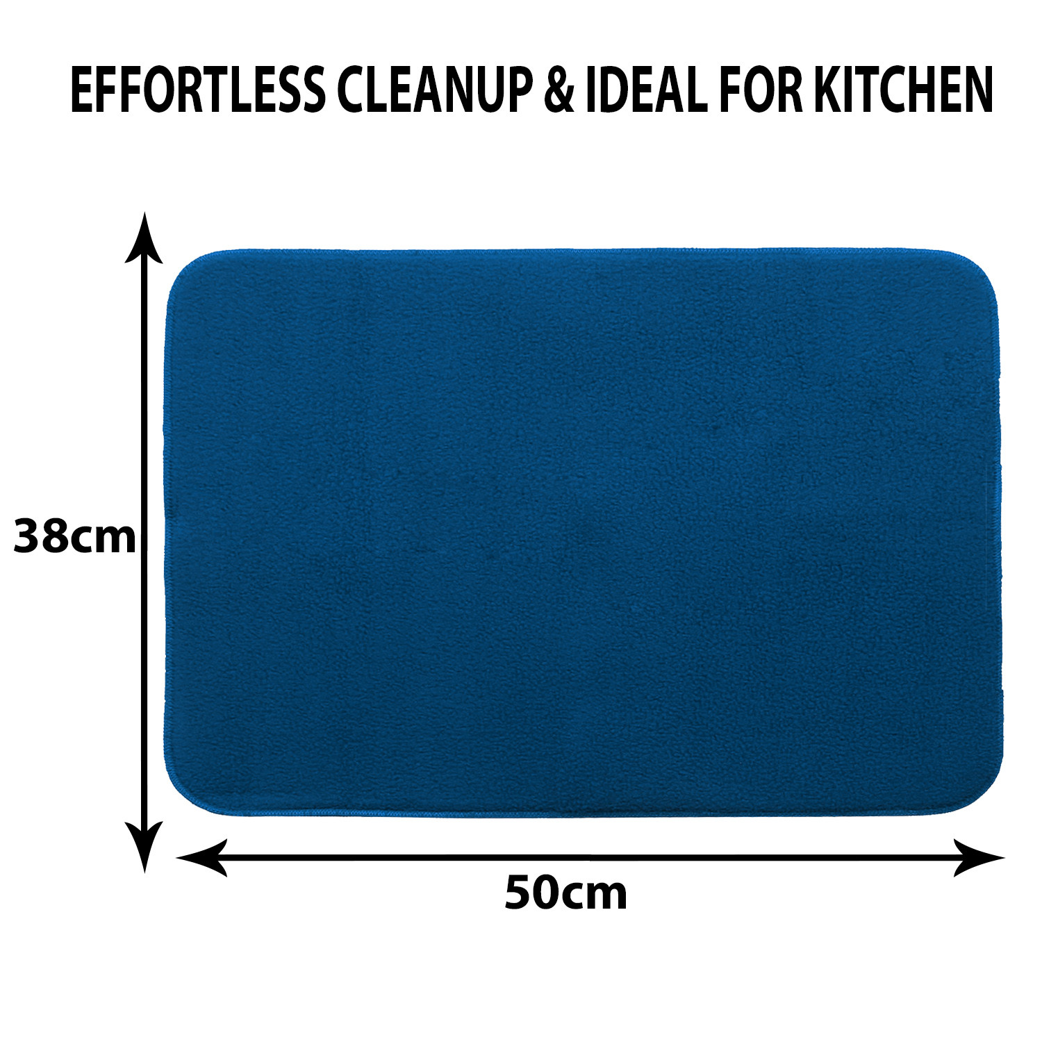 Kuber Industries Dish Dry Mat | Microfiber Drying Mat | Reversible Kitchen Drying Mat | Absorbent Mat | Kitchen Dish Dry Mat | 38x50 | Pack of 2 | Pink & Blue