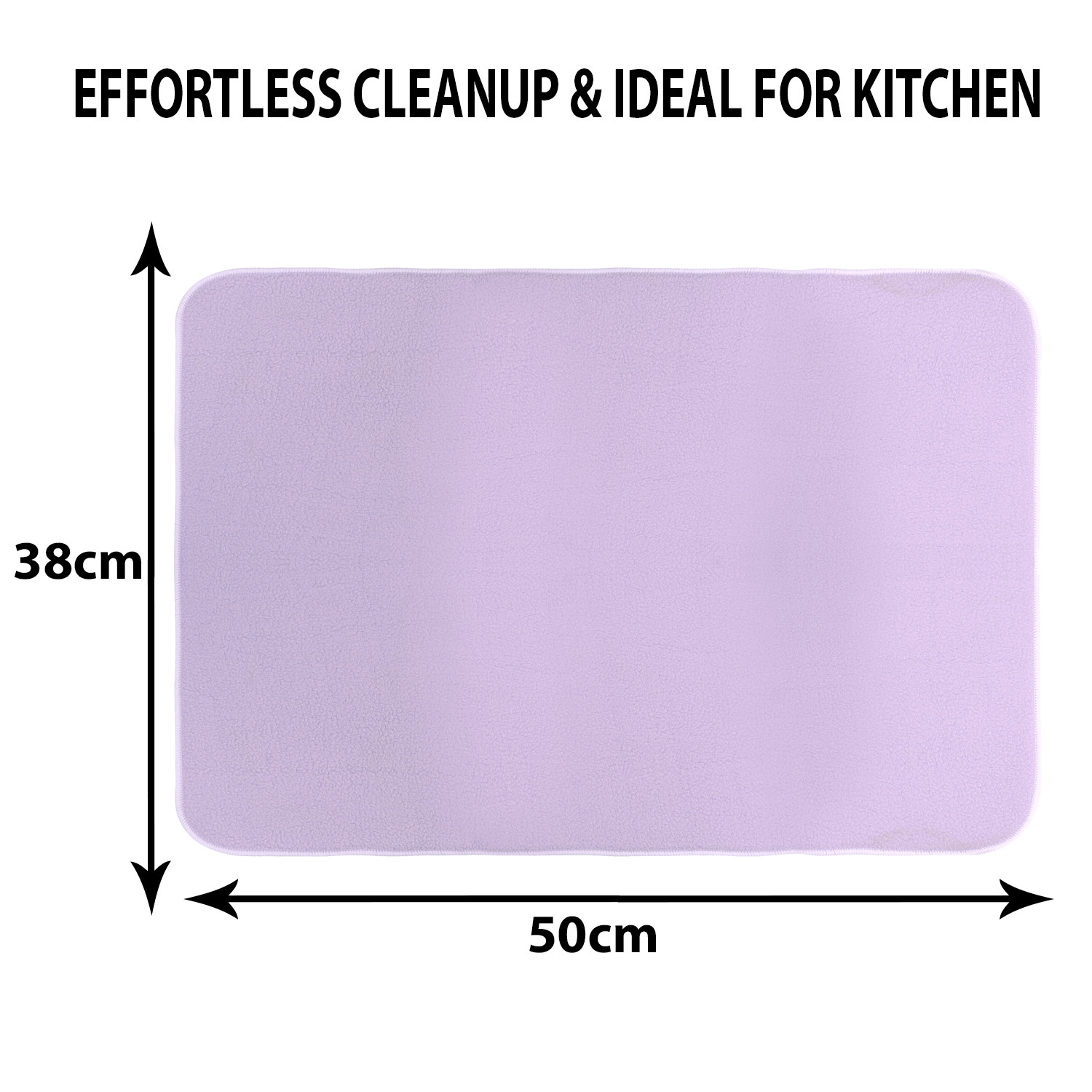 Kuber Industries Dish Dry Mat | Microfiber Drying Mat | Reversible Kitchen Drying Mat | Absorbent Mat | Kitchen Dish Dry Mat | 38x50 | Pack of 2 | Light Purple & Brown