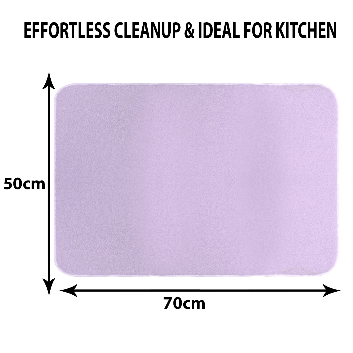 Kuber Industries Dish Dry Mat | Microfiber Drying Mat | Reversible Kitchen Drying Mat | Absorbent Mat | Kitchen Dish Dry Mat | 50x70 | Pack of 2 | Light Purple & Maroon