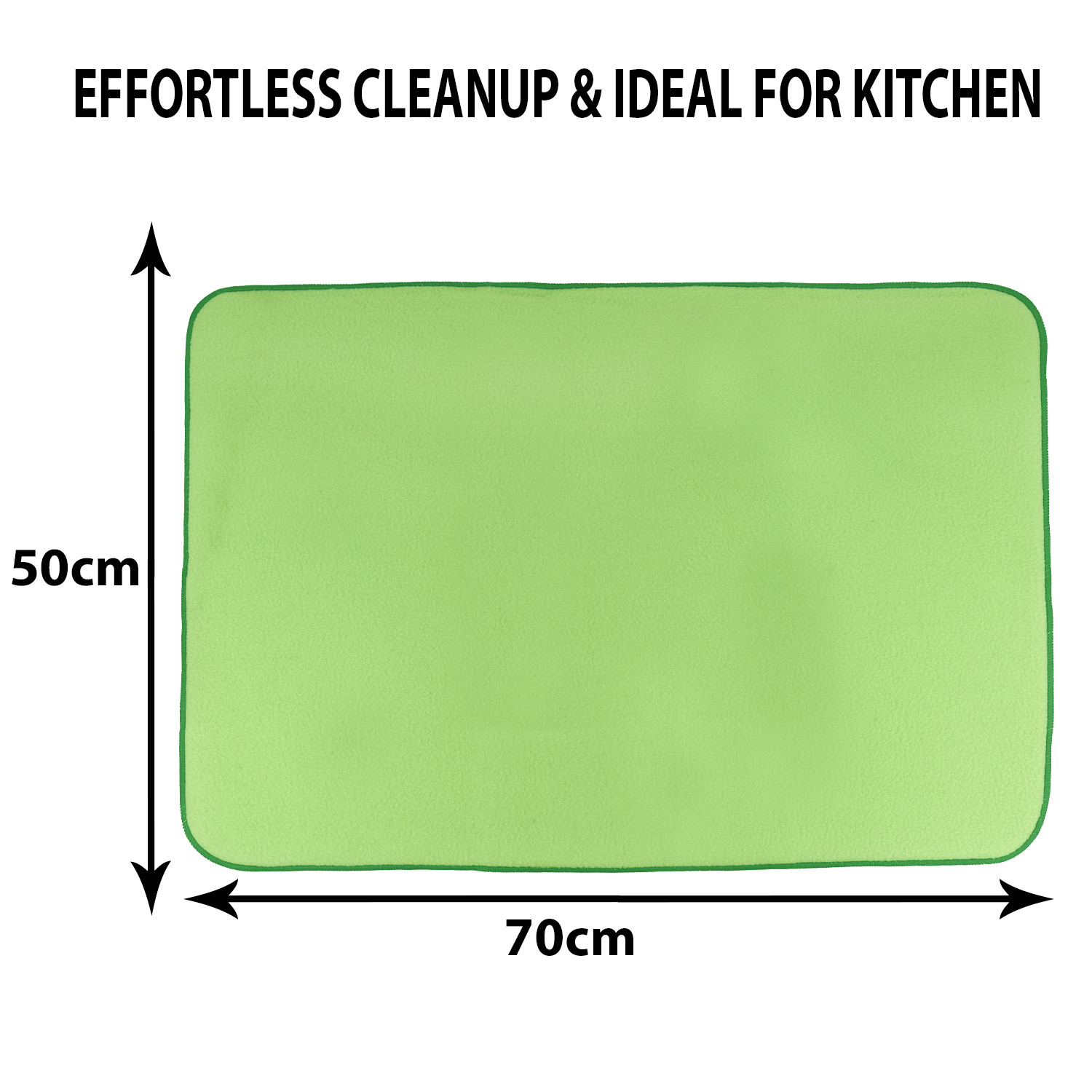Kuber Industries Dish Dry Mat | Microfiber Drying Mat | Reversible Kitchen Drying Mat | Absorbent Mat | Kitchen Dish Dry Mat | 50x70 | Pack of 3 | Multi