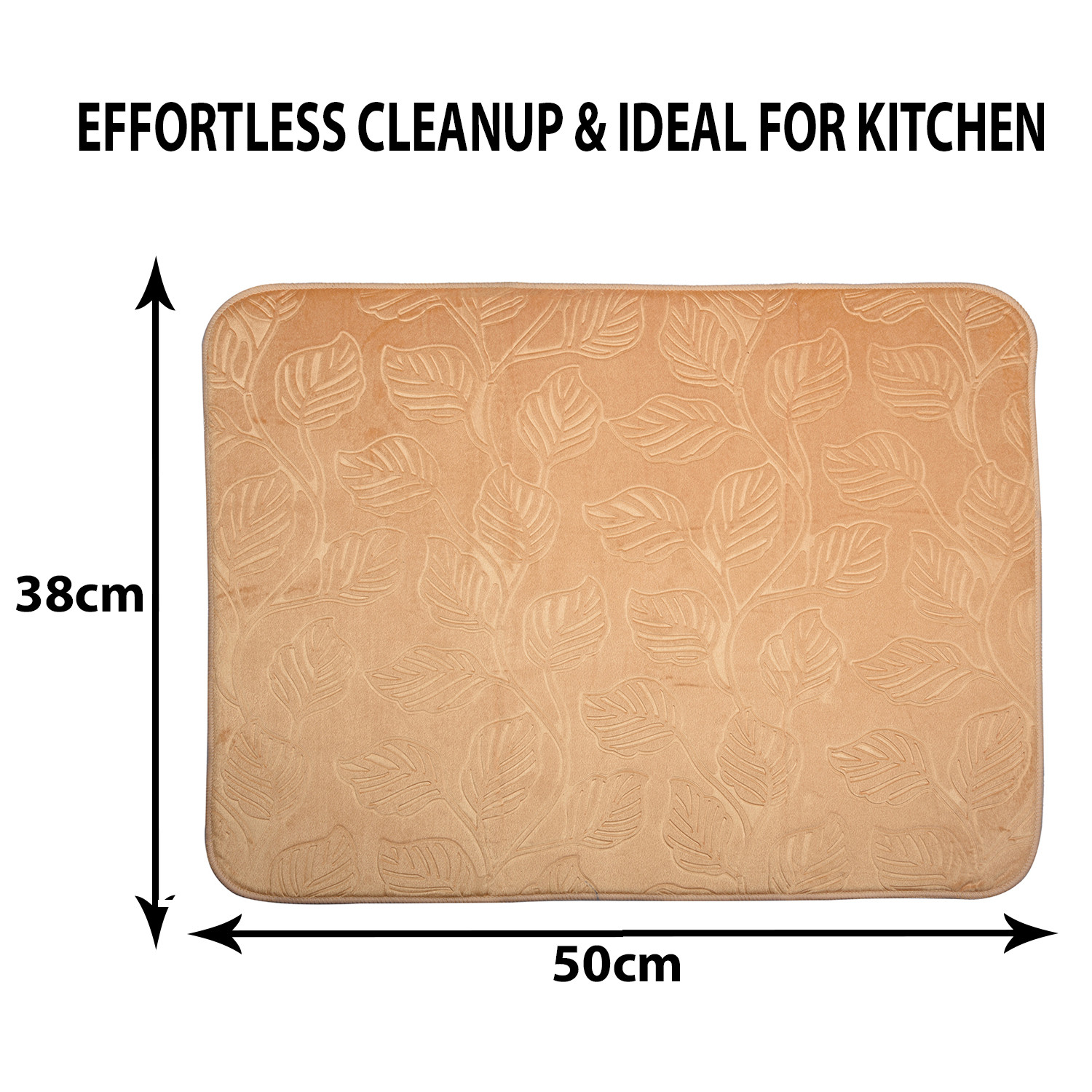 Kuber Industries Dish Dry Mat | Microfiber Self Drying Mat | Kitchen Drying Mat | Water Absorbent Kitchen Mat | Embossed Dish Dry Mat | 38x50 | Pack of 3 | Multicolor