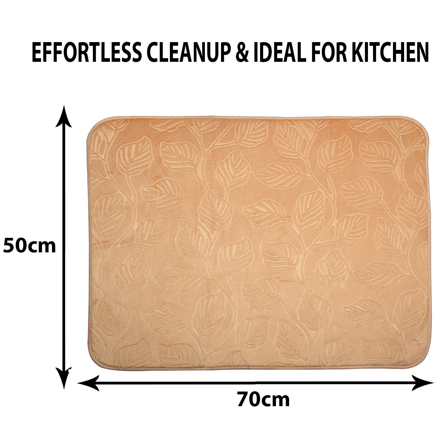 Kuber Industries Dish Dry Mat | Microfiber Self Drying Mat | Kitchen Drying Mat | Water Absorbent Kitchen Mat | Embossed Dish Dry Mat | 50x70 | Pack of 3 | Multicolor