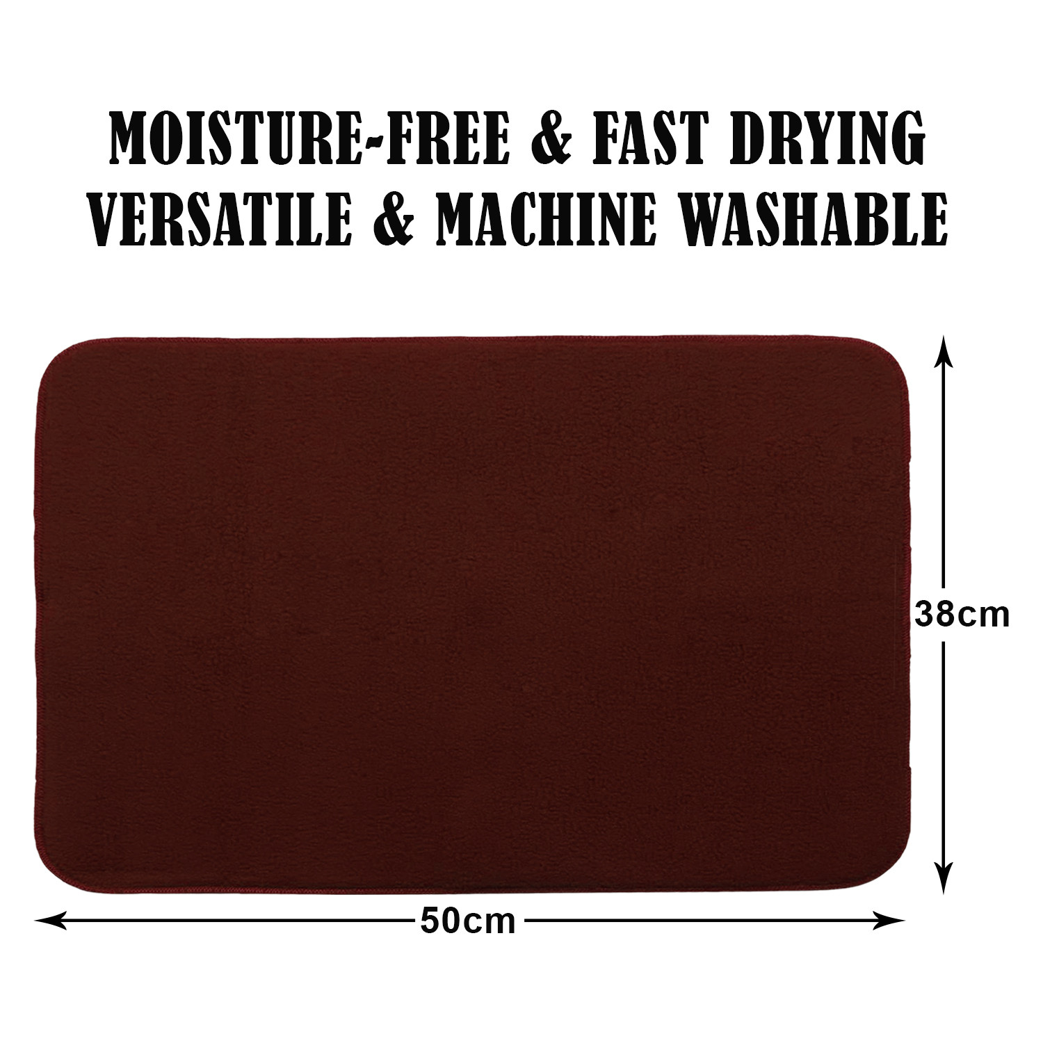 Kuber Industries Dish Drying Mat | Microfiber Kitchen water Absorbent Mat | Reversible Drying Mat for Kitchen Utensils | Kitchen Utensils Mat | 38x50 cm | Pack of 2 | Multi
