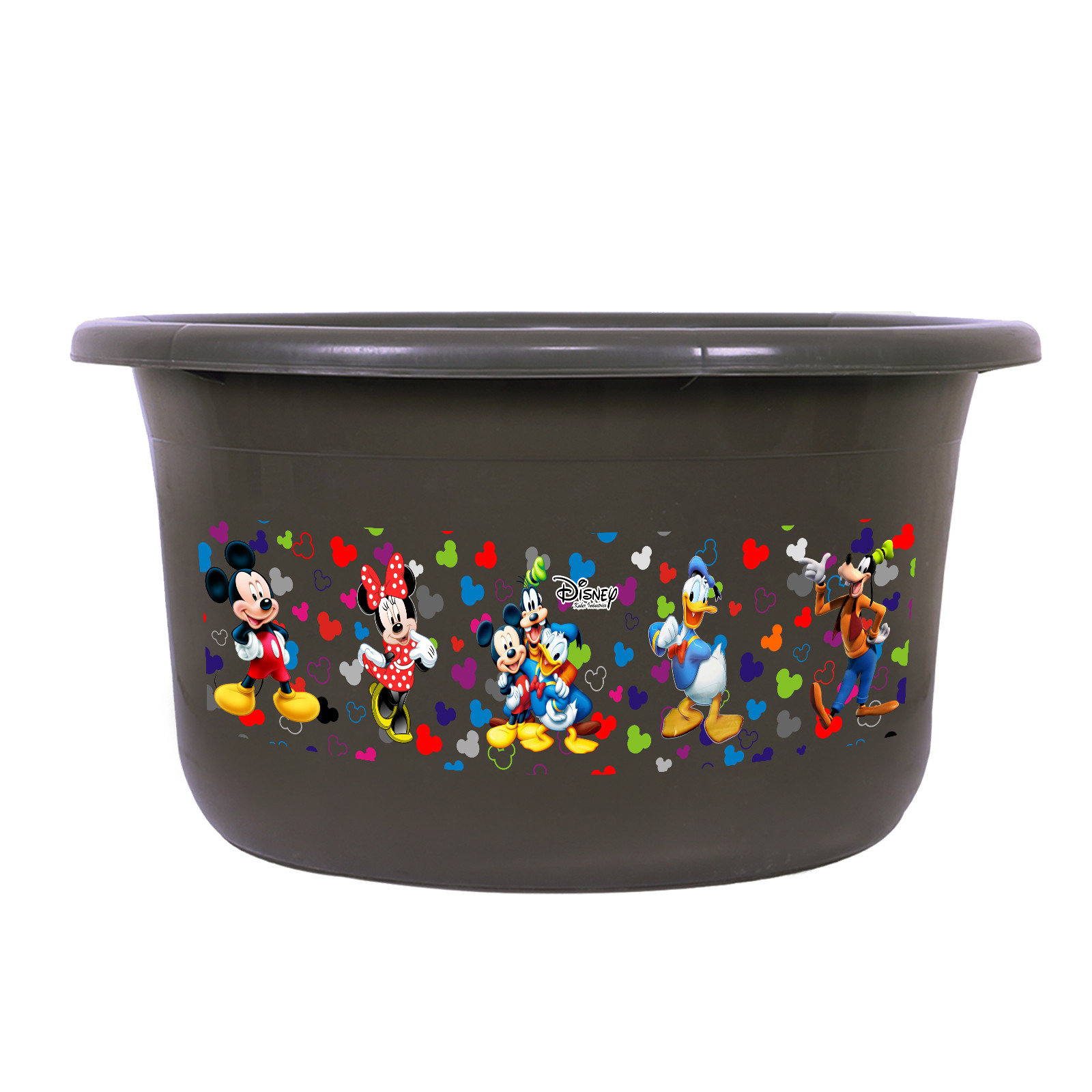 Kuber Industries Disney Bath Tub | Versatile Utility Gaint Tub | Plastic Bath Tub for Baby | Clothes Washing Tub For Bathroom | Feeding Pan Tub | TUB-25 LTR | Gray