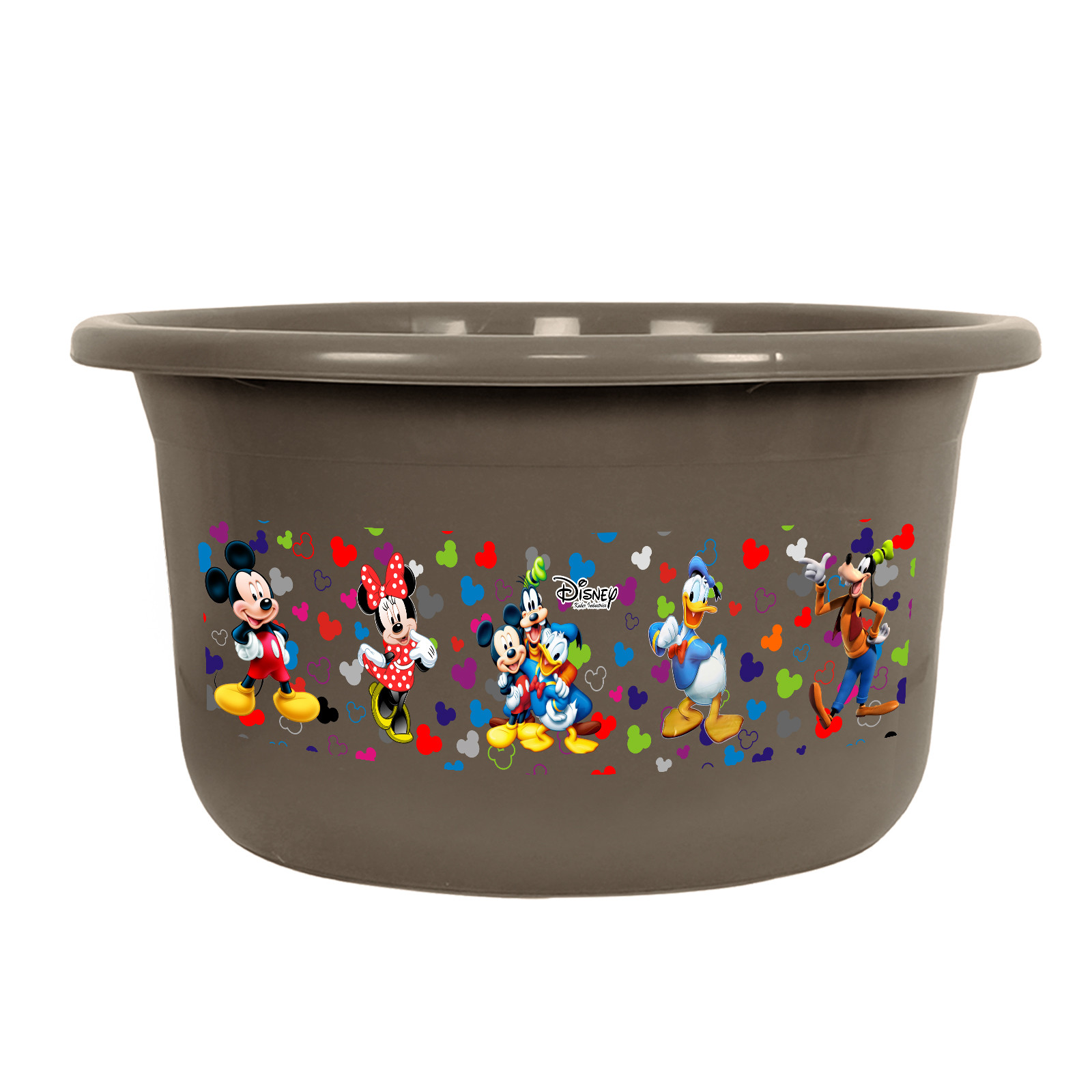 Kuber Industries Disney Bath Tub | Versatile Utility Gaint Tub | Plastic Bath Tub for Baby | Clothes Washing Tub For Bathroom | Feeding Pan Tub | TUB-25 LTR | Brown