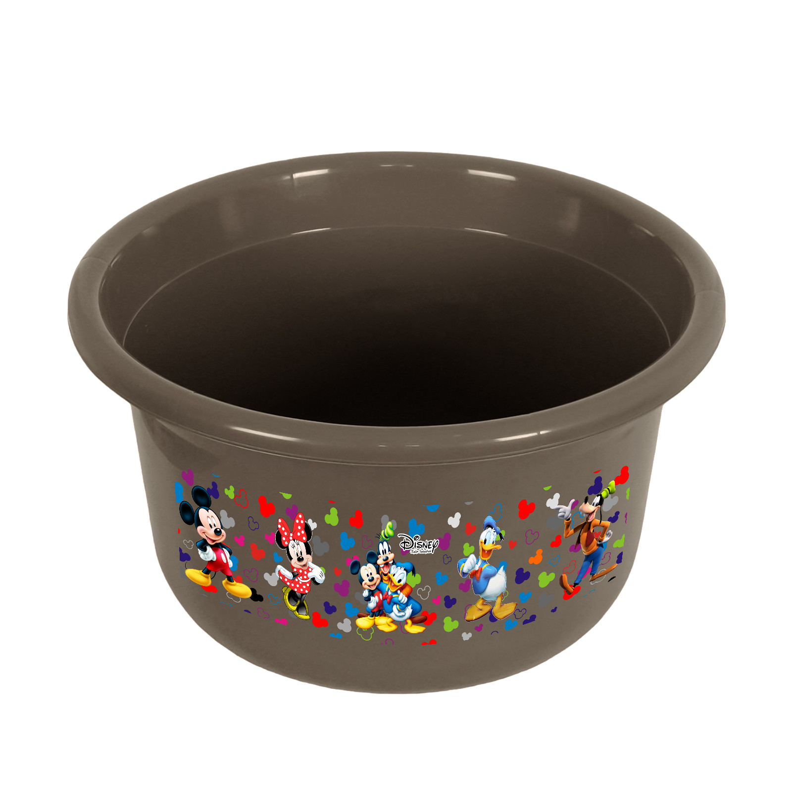 Kuber Industries Disney Bath Tub | Versatile Utility Gaint Tub | Plastic Bath Tub for Baby | Clothes Washing Tub For Bathroom | Feeding Pan Tub | TUB-25 LTR | Brown