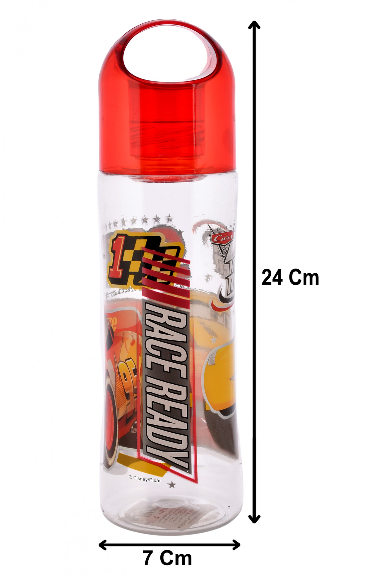 Kuber Industries Disney Car Printed Lightweight, Leak-Proof Kids Plastic Water Bottle For Boys & Girls- 700ml (Tranasparent)