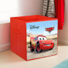 Disney Cars Print Non Woven Fabric Foldable Large Size Cloth Storage Box Toy,Books Wardrobe Organiser Cube With Handle (Red)