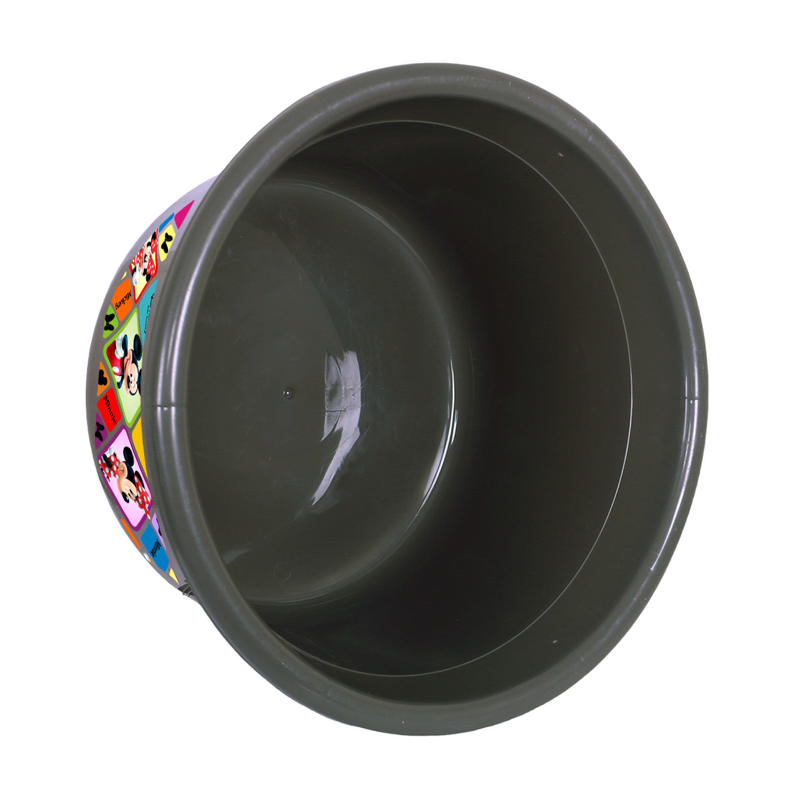 Kuber Industries Disney Check Bath Tub  Versatile Utility Gaint Tub  Plastic Bath Tub for Baby  Clothes Washing Tub For Bathroom  Feeding Pan Tub  TUB-25 LTR  Gray