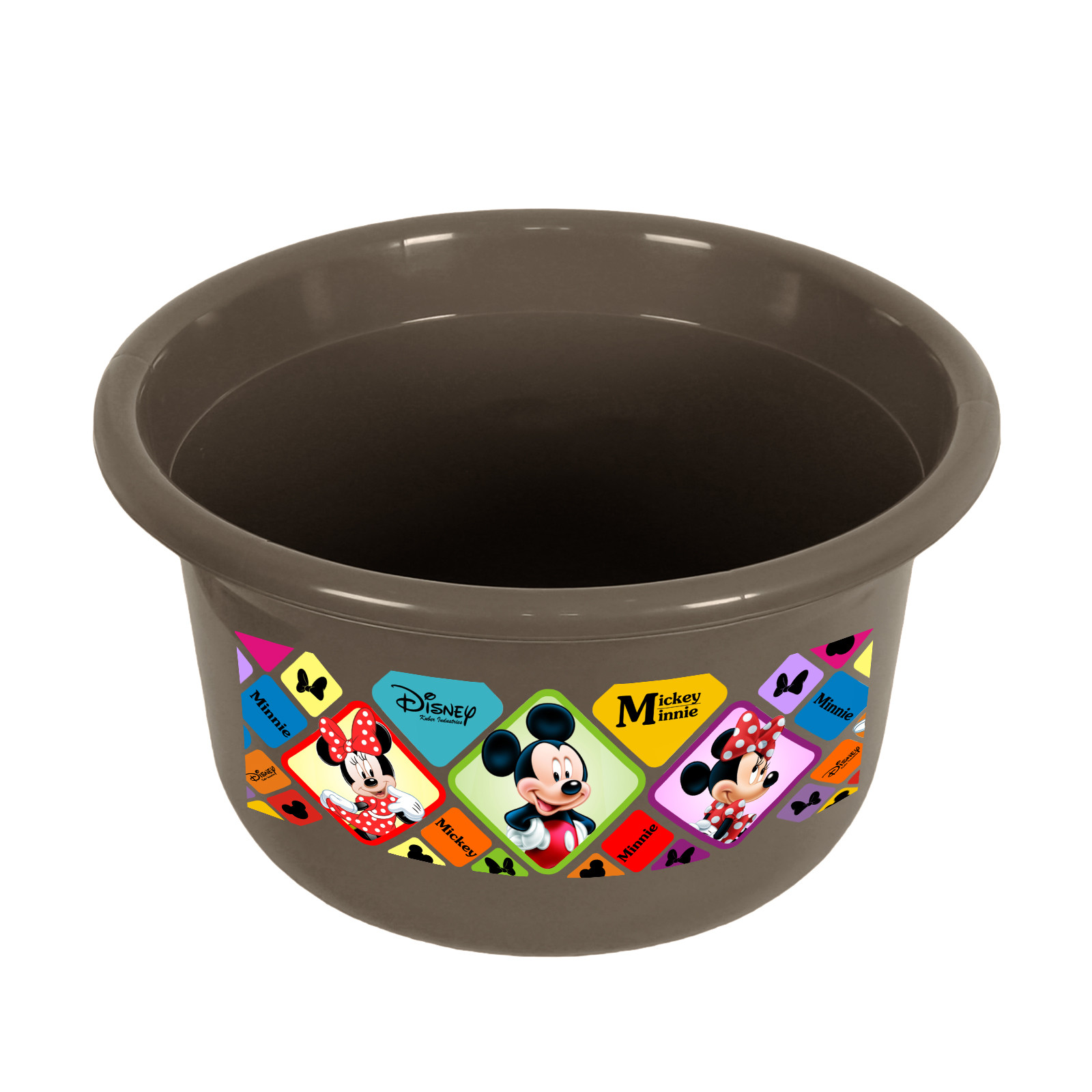 Kuber Industries Disney Check Bath Tub | Versatile Utility Gaint Tub | Plastic Bath Tub for Baby | Clothes Washing Tub For Bathroom | Feeding Pan Tub | TUB-25 LTR | Pack of 2 | Multi