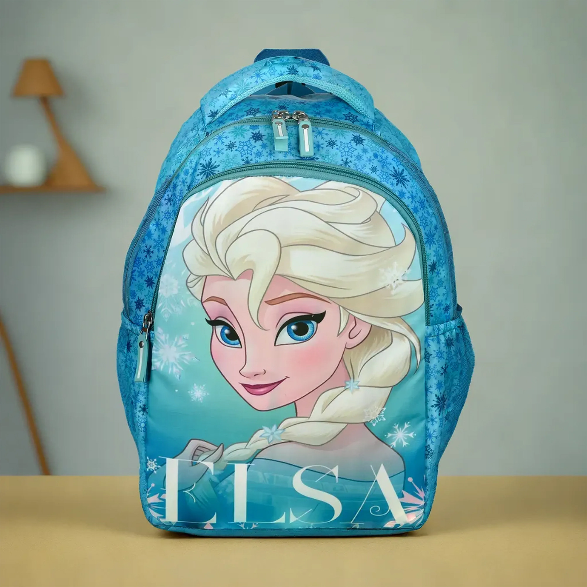 Kuber Industries Disney Elsa Backpack  School Backpack for Kids  College Backpack  School Bag for Boys  Girls  3 Compartments School Backpack  Spacious  Multiple Pockets  Green