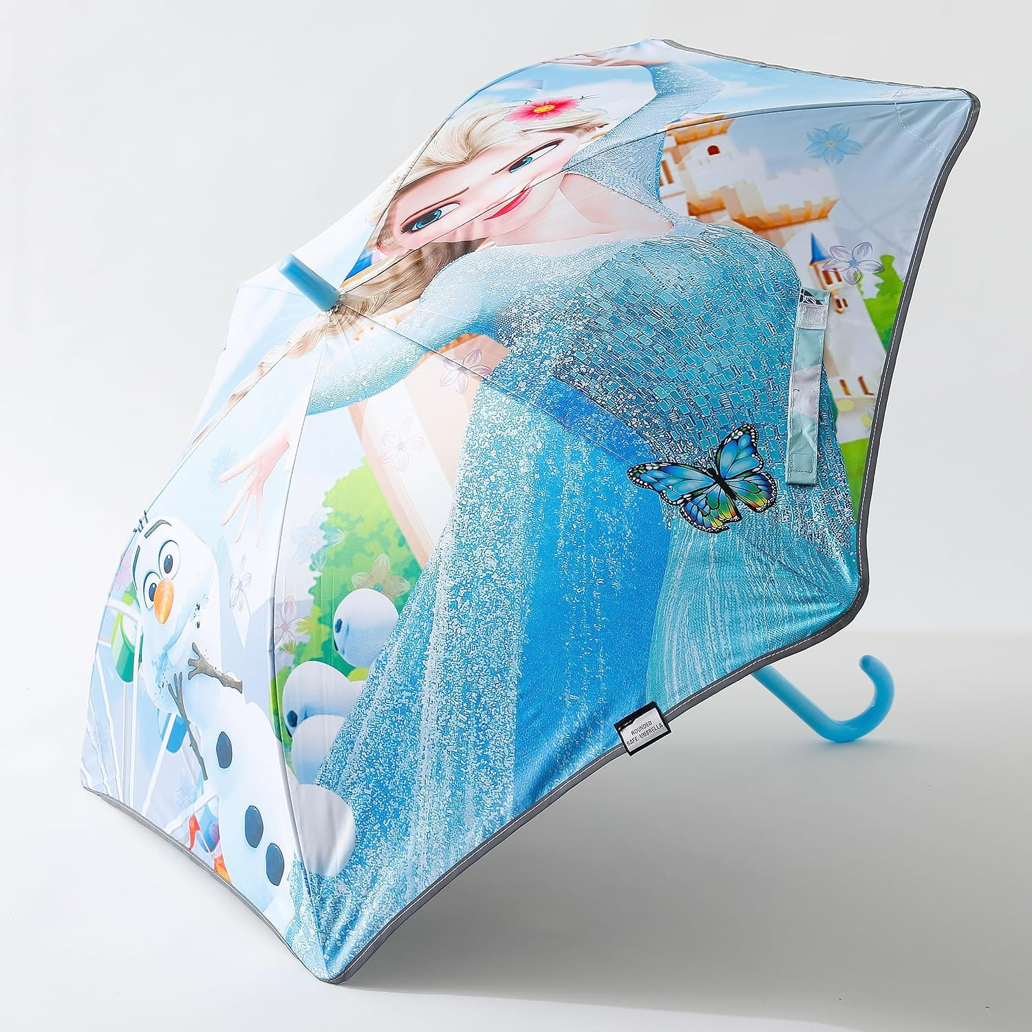 Kuber Industries Disney Frozen Print Umbrella For Kids|Automatic Umbrella For Rain (Sky Blue)