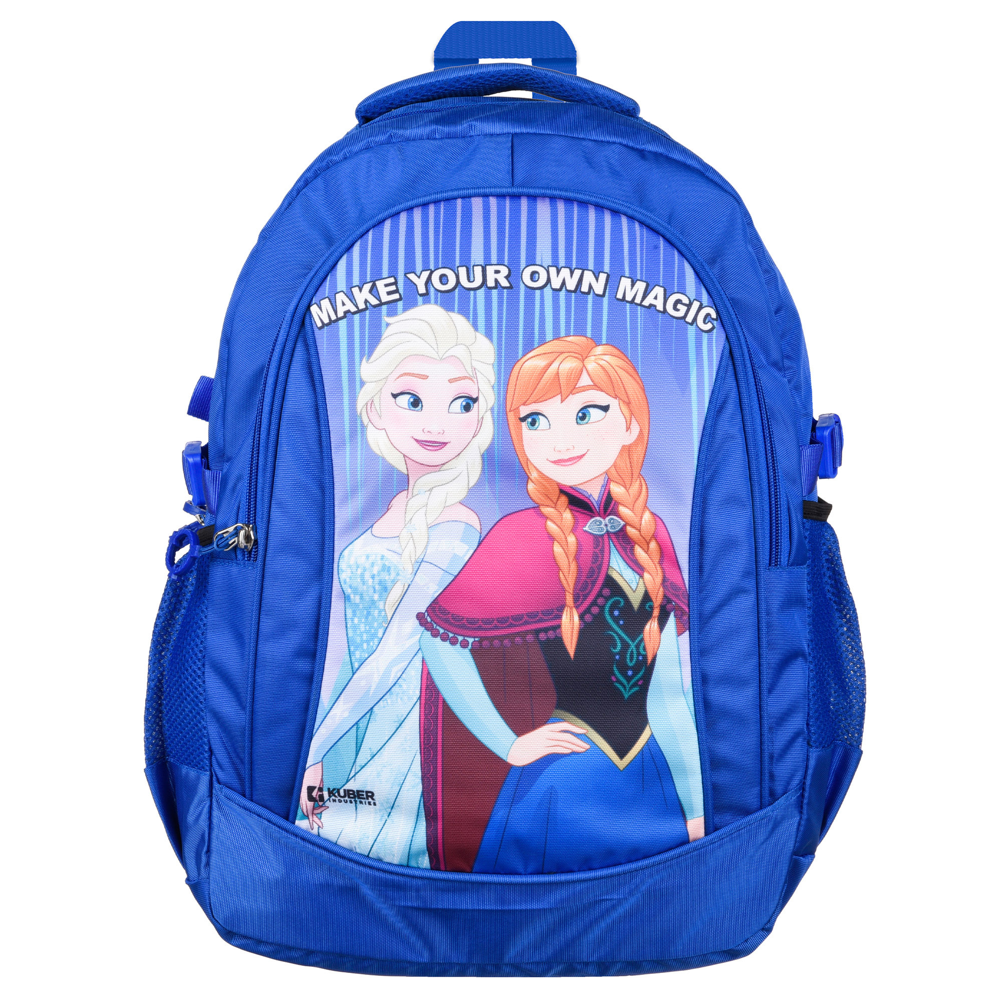 Kuber Industries Disney Frozen School Bags | Kids School Bags | Student Bookbag | Travel Backpack | School Bag for Girls & Boys | School Bag with 3 Compartments | Blue