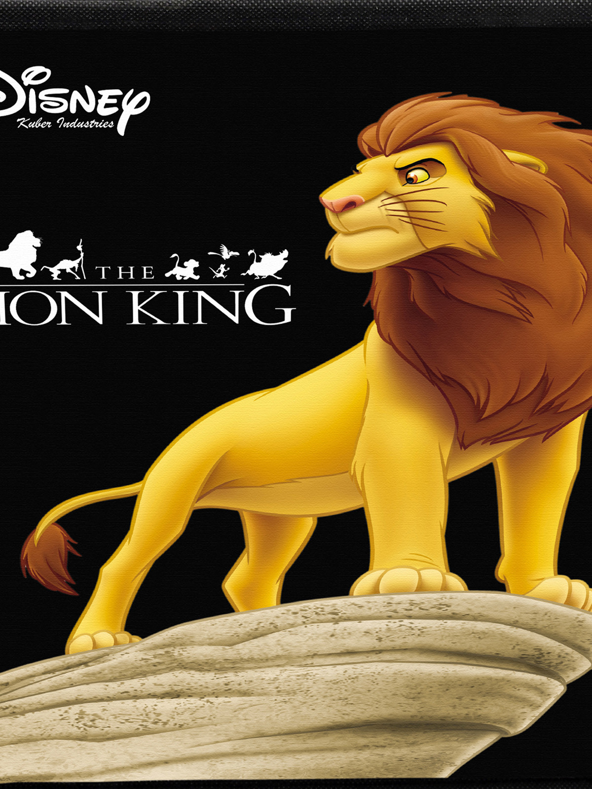 Kuber Industries Disney Lion King Print Non Woven Fabric Foldable Laundry Organiser With Lid & Handles (Black)