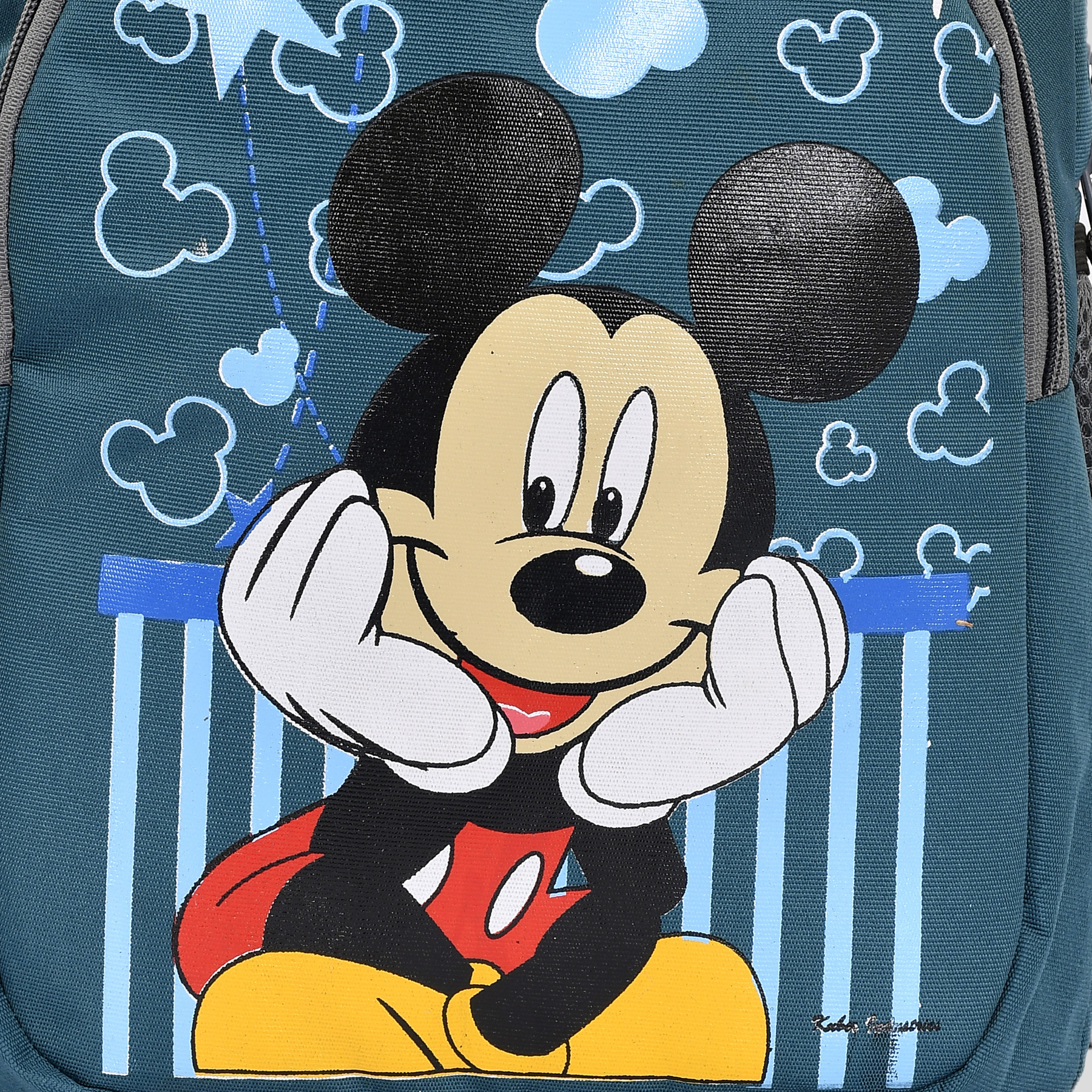 Kuber Industries Disney Mickey Mouse Printed Rexien Kids School Bag, Backpack, Bookbag For Girls & Boys (Green)-HS_38_KUBMART21105