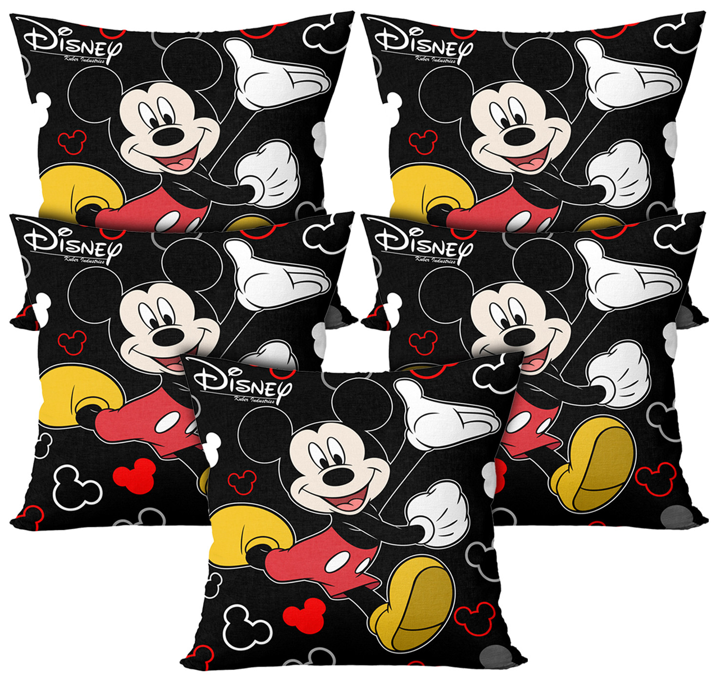 Kuber Industries Disney Mickey Print Silk Special long Crush Cushion Covers (16