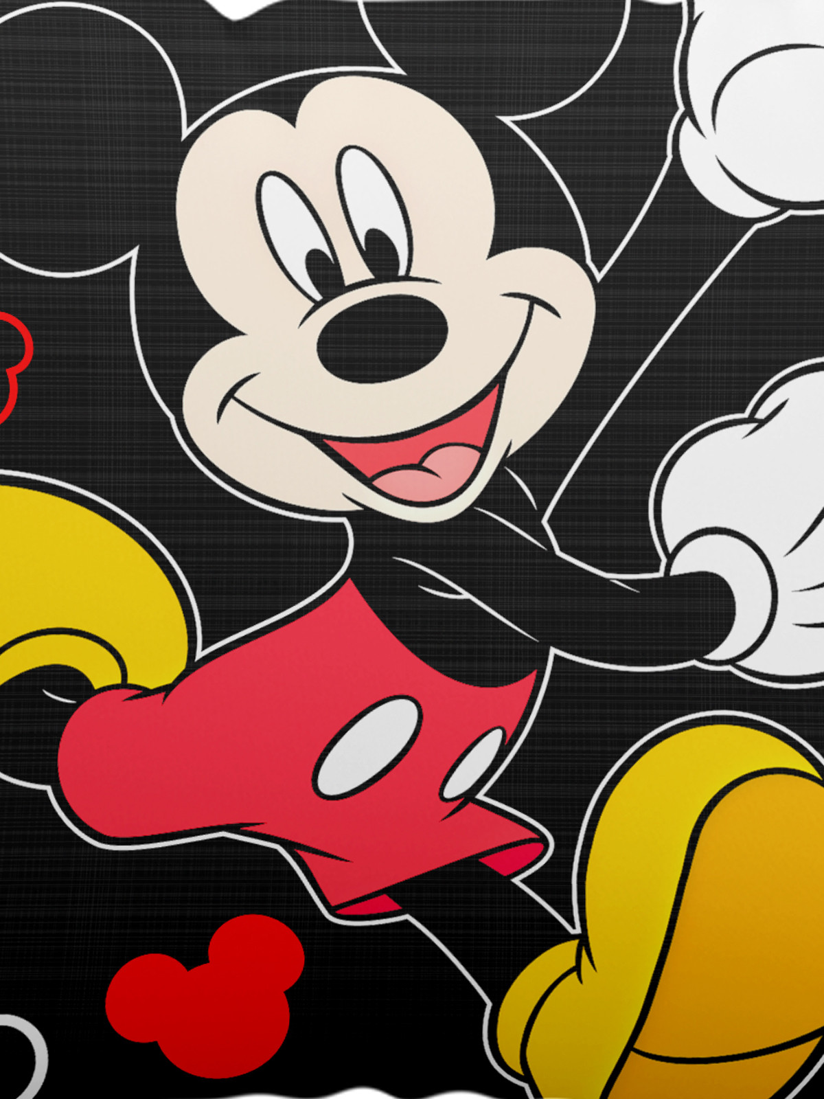Kuber Industries Disney Mickey Print Silk Special long Crush Pillow Cover-Black