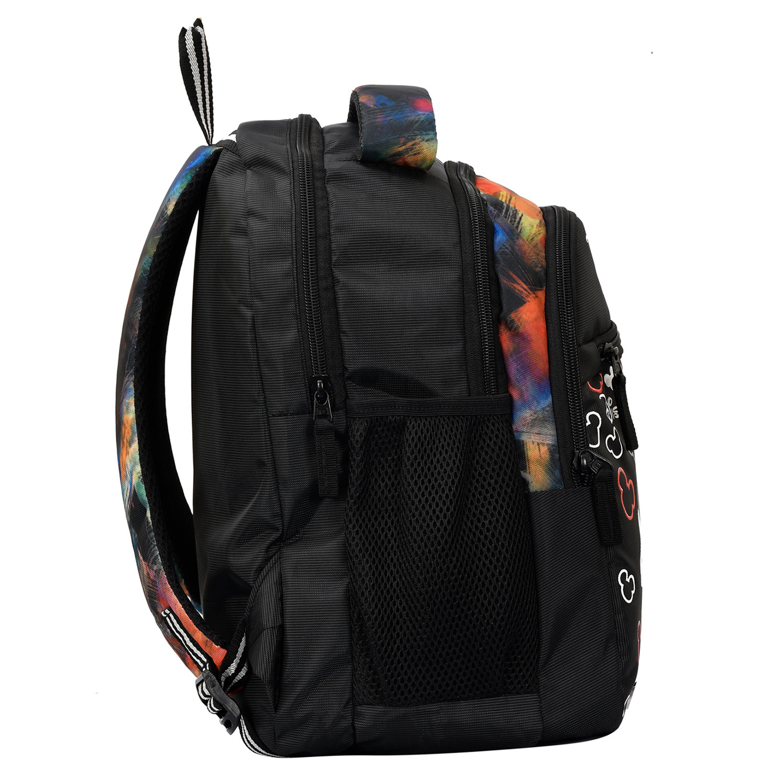 Kuber Industries Disney-Mickey School Bag  Kids School Bags  Student Bookbag  Spacious School Bag  School Bag for Girls  Boys  School Backpack for Kids  4 Compartments School Bag  Black