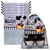 Disney Mickey Shoe Cover | Travel Shoe Storage Bags | Polyester Storage Bag | Drawstring Shoe Cover | Shoe Organizer with Clear window | Pack of 6 | Gray