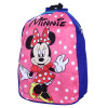 Kuber Industries Disney Minnie Plush Backpack|2 Compartment Stitched Velvet School Bag|Durable Toddler Haversack For Travel,School with Zipper Closure (Pink &amp; Blue)
