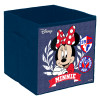 Kuber Industries Disney Minnie Print Durable &amp; Collapsible Square Storage Box|Clothes Organizer With Handle, (Blue)