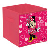 Kuber Industries Disney Minnie Print Foldable Laundry Basket|Clothes Storage Basket With Handle &amp; Lid,.(Pink)
