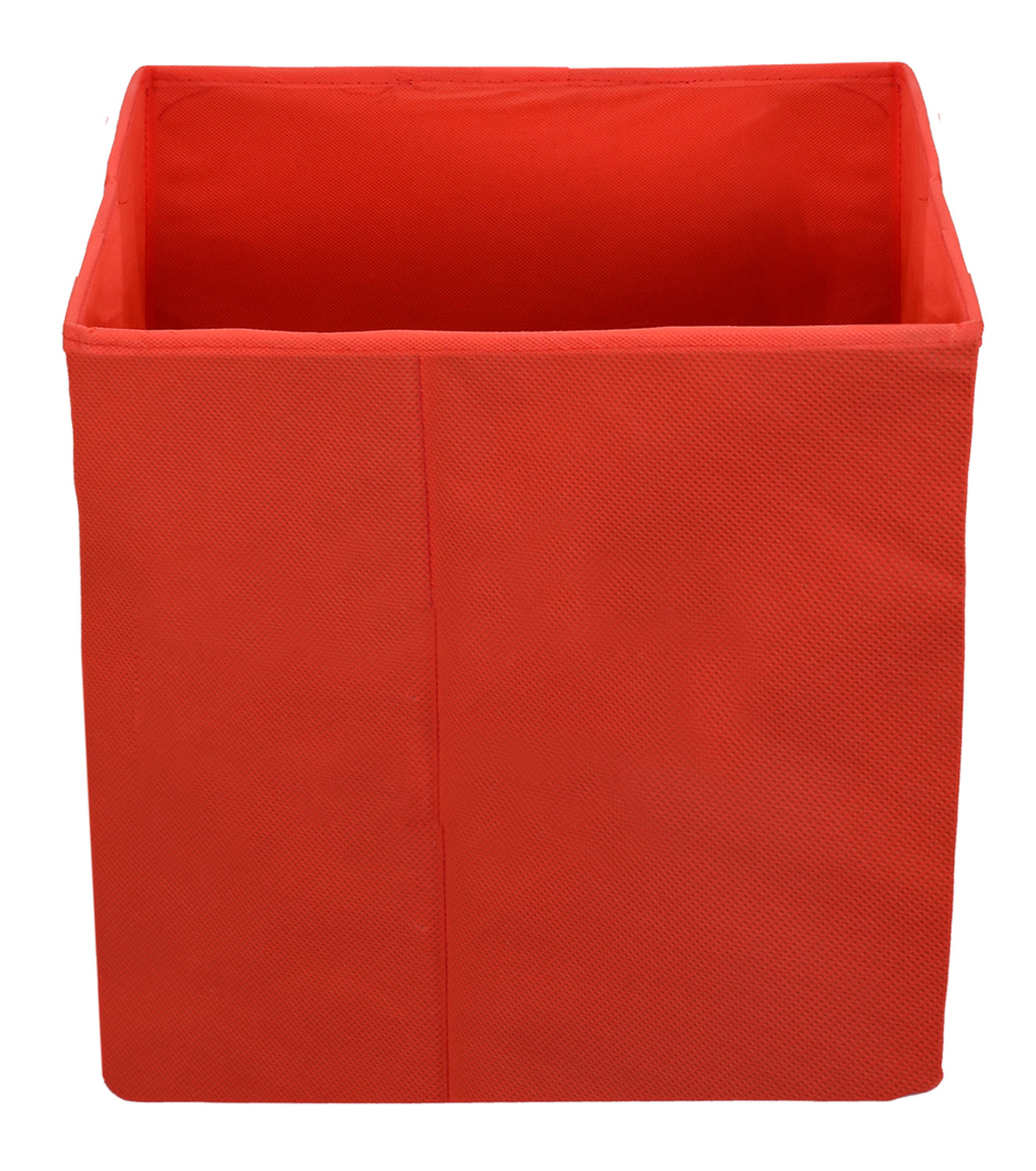 Kuber Industries Disney Minnie Print Non Woven Fabric Foldable Large Size Cloth Storage Box Toy,Books Wardrobe Organiser Cube With Handle (Red)