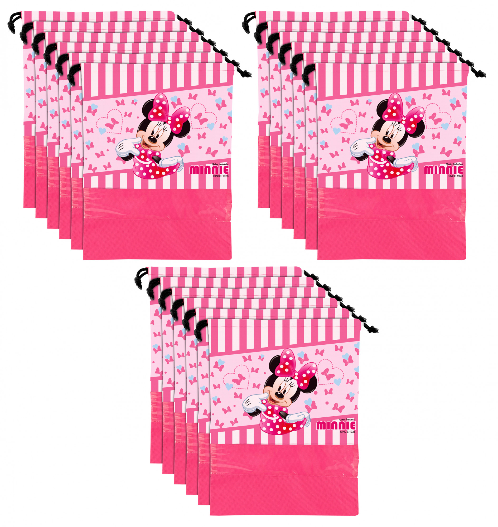 Kuber Industries Disney Minnie Print Non Woven Travel Shoe Cover, String Bag Organizer (Pink) -HS_35_KUBMART18003