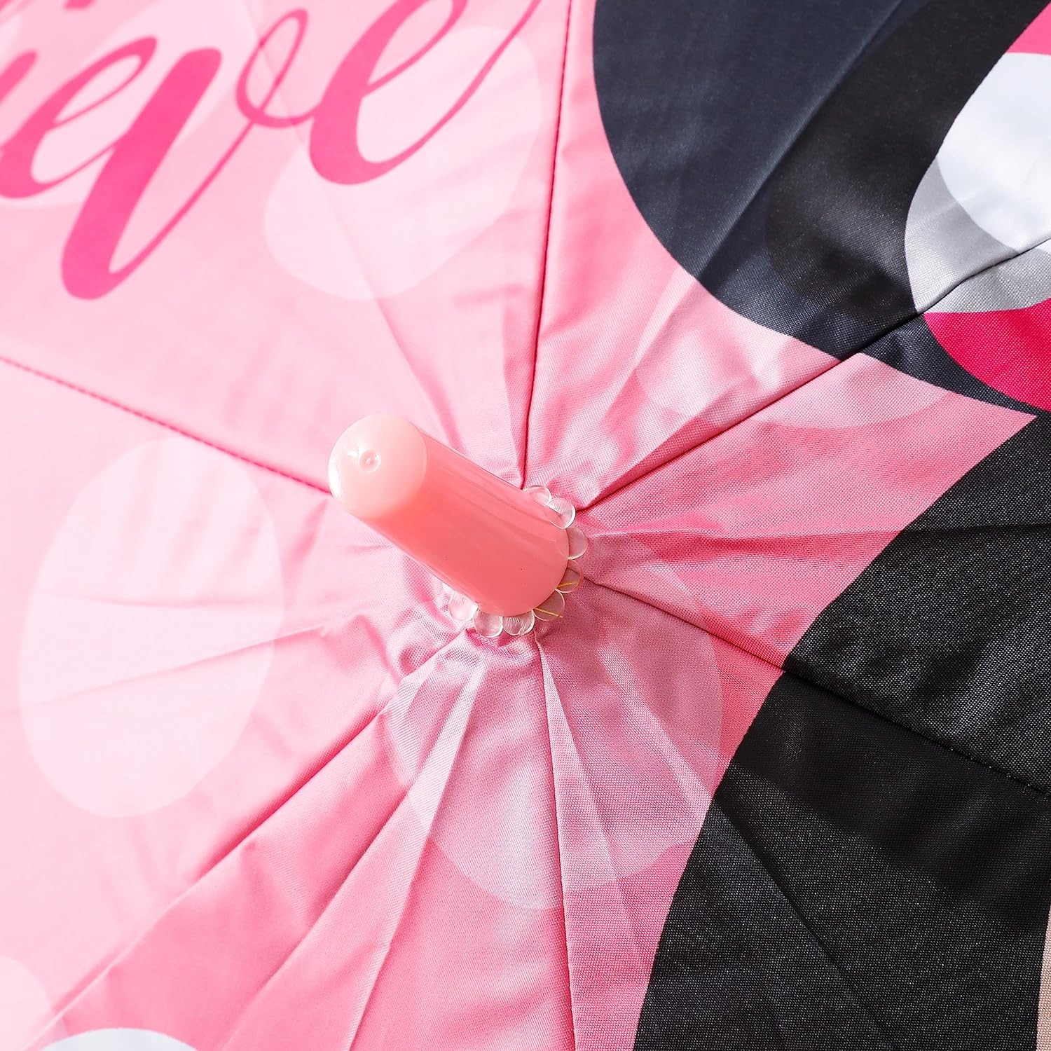 Kuber Industries Disney Minnie Print Umbrella For Kids|Automatic Umbrella For Rain (Pink)