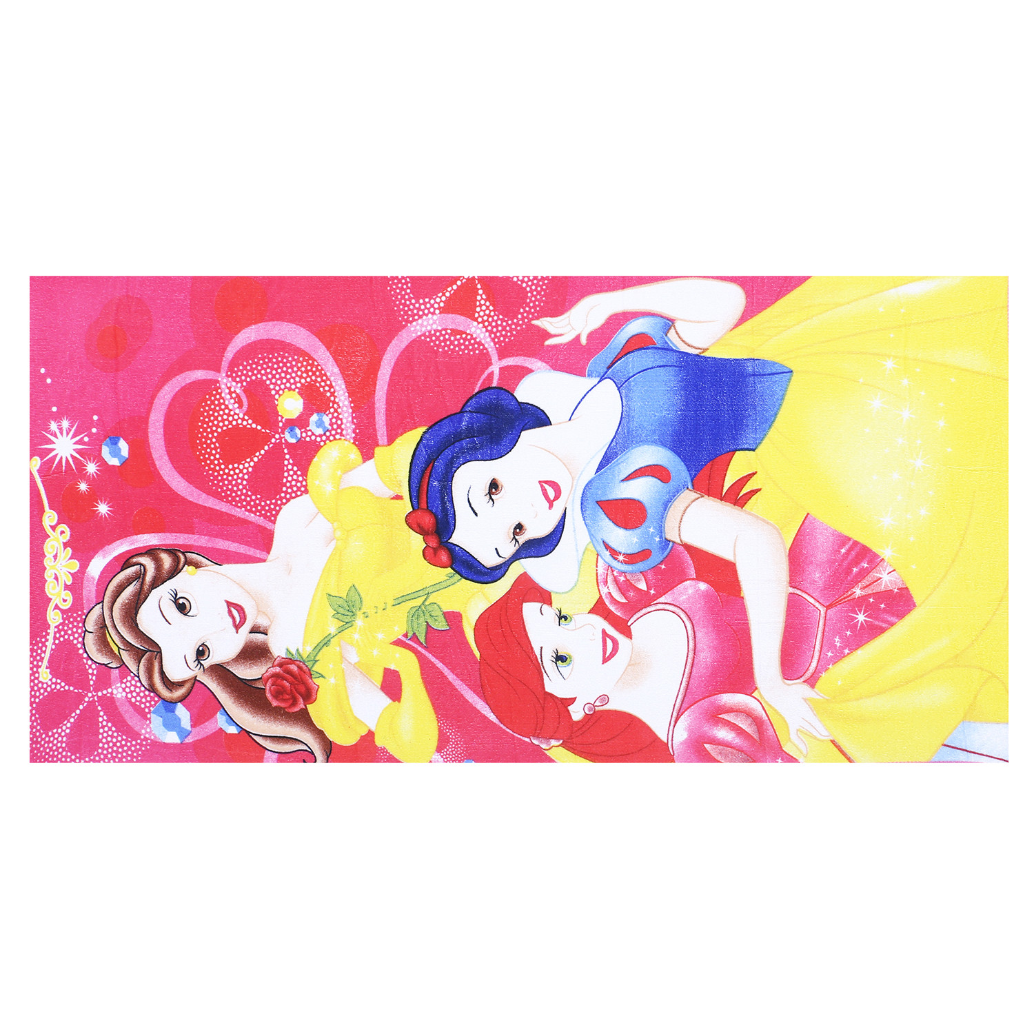 Kuber Industries Disney Princess Kids Bath TowelSoft Cotton Towel For KidsSides Stitched Baby Towel400 GSM Toddler Bath Towel24x48 Inch Pink