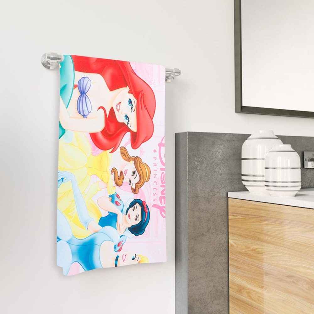 Kuber Industries Disney Princess Microfiber Soft Kids Bath Towel (Multi)