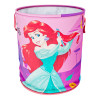 Kuber Industries Disney Princess Print Round Laundry Basket|Polyester Clothes Hamper|Waterproof &amp; Foldable Round Laundry Bag with Handle,45 Ltr.(Pink)