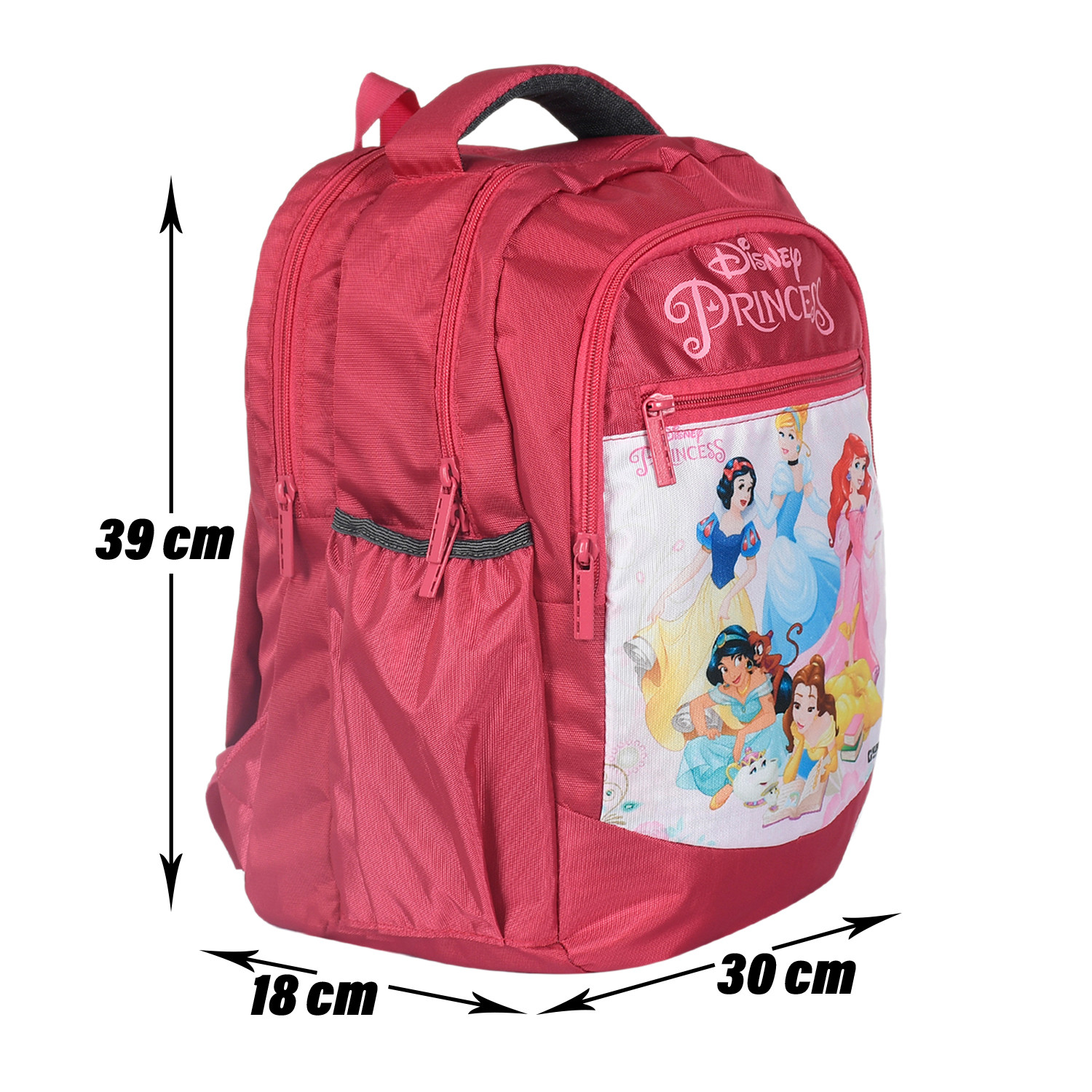 Kuber Industries Disney Princess School Bag | Kids School Bags | Student Bookbag | Spacious School Bag | School Bag for Girls & Boys | School Backpack for Kids | 4 Compartments School Bag | Pink