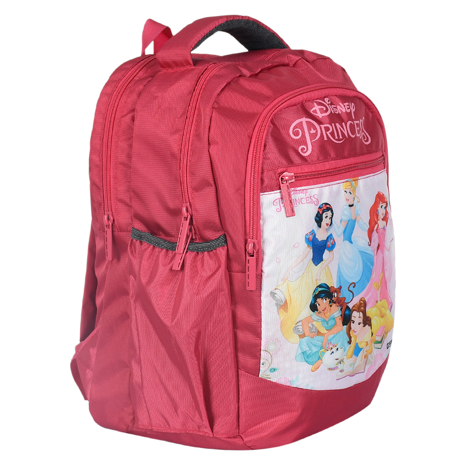 Kuber Industries Disney Princess School Bag for Kids|Stylish Backpacks for Kids|Rexine Waterproof Shoulder Straps Bag (Pink)